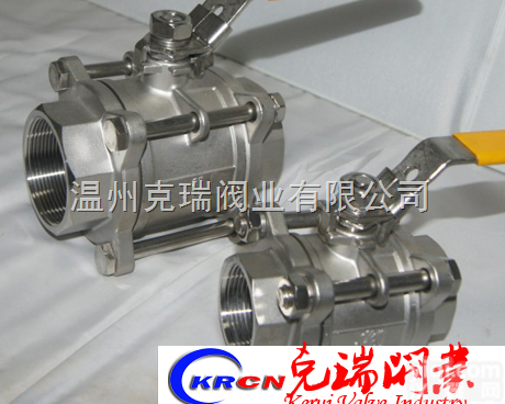 KRCNQ11F  不锈钢<em>三段式</em><em>球阀</em>DN40 <em>三段式</em>内螺纹<em>球阀</em>