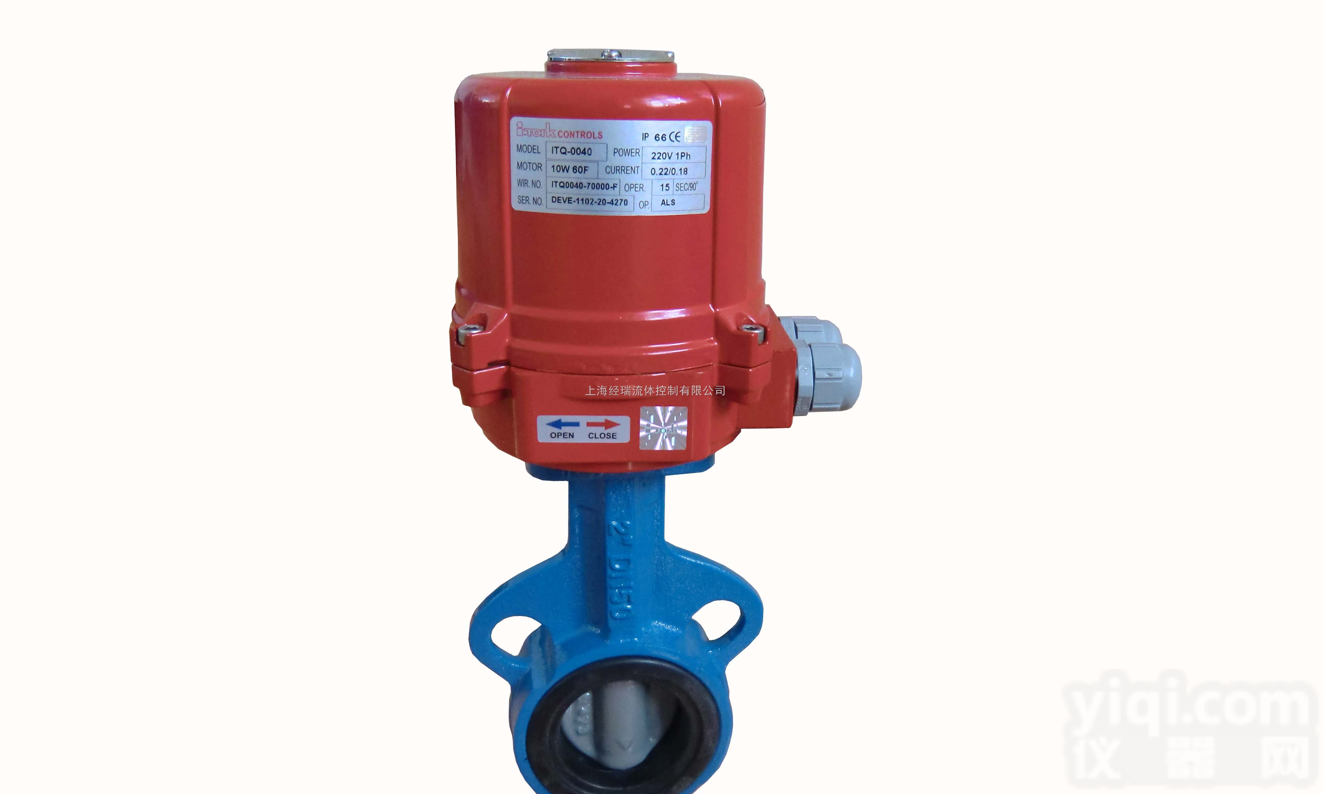 jr  D971F49-16Z铸铁全衬<em>四氟</em><em>电动蝶阀</em>，