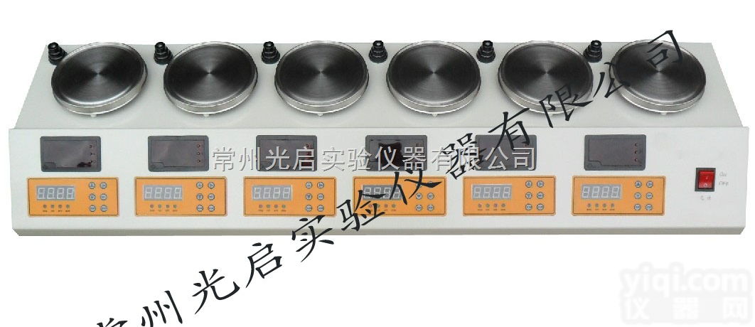 EMS-6TS  单列<em>六联</em>恒温双<em>数显</em>磁力搅拌器