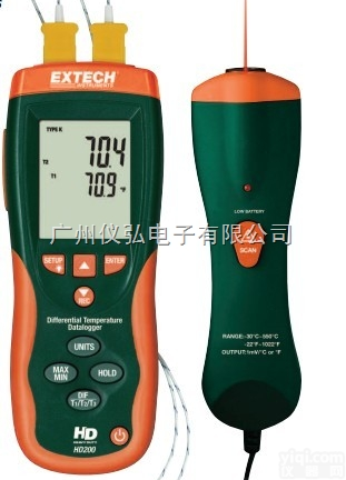 <em>销售代理</em> 美国EXTECH HD200双通道热电偶<em>测温仪</em>HD-200