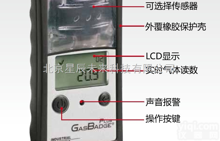 美国英<em>思科</em>GasbadgePlus<em>一氧化碳</em>检测仪