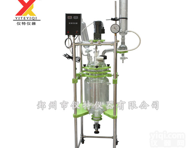 三层玻璃<em>反应釜</em>厂家S312-<em>10</em>~<em>10</em>0L