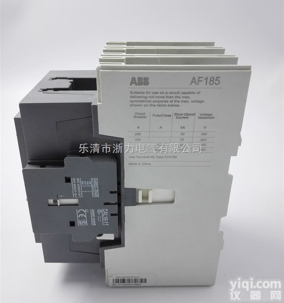 A320-30-<em>11</em>  <em>ABB</em>交流<em>接触器</em>器A320-30-<em>11</em>