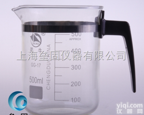 蜀牛 500ml <em>塑料</em>柄<em>烧杯</em> 1105<em>优质</em>加厚 带柄<em>烧杯</em>