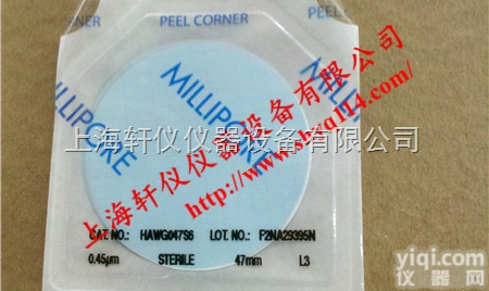 HAWG047S6  HAWG047S6<em>美国</em>Millipore <em>SDI</em>污染指数测定仪测试滤膜...