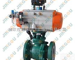 Q641F46  <em>耐腐蚀</em>气动衬氟<em>球阀</em>，衬四氟气动<em>球阀</em>