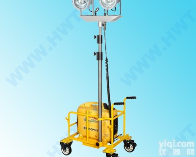 开普1KW发电机便携式升降移动照明灯/2*150W<em>金卤灯</em>夜间<em>应急</em>抢修升...