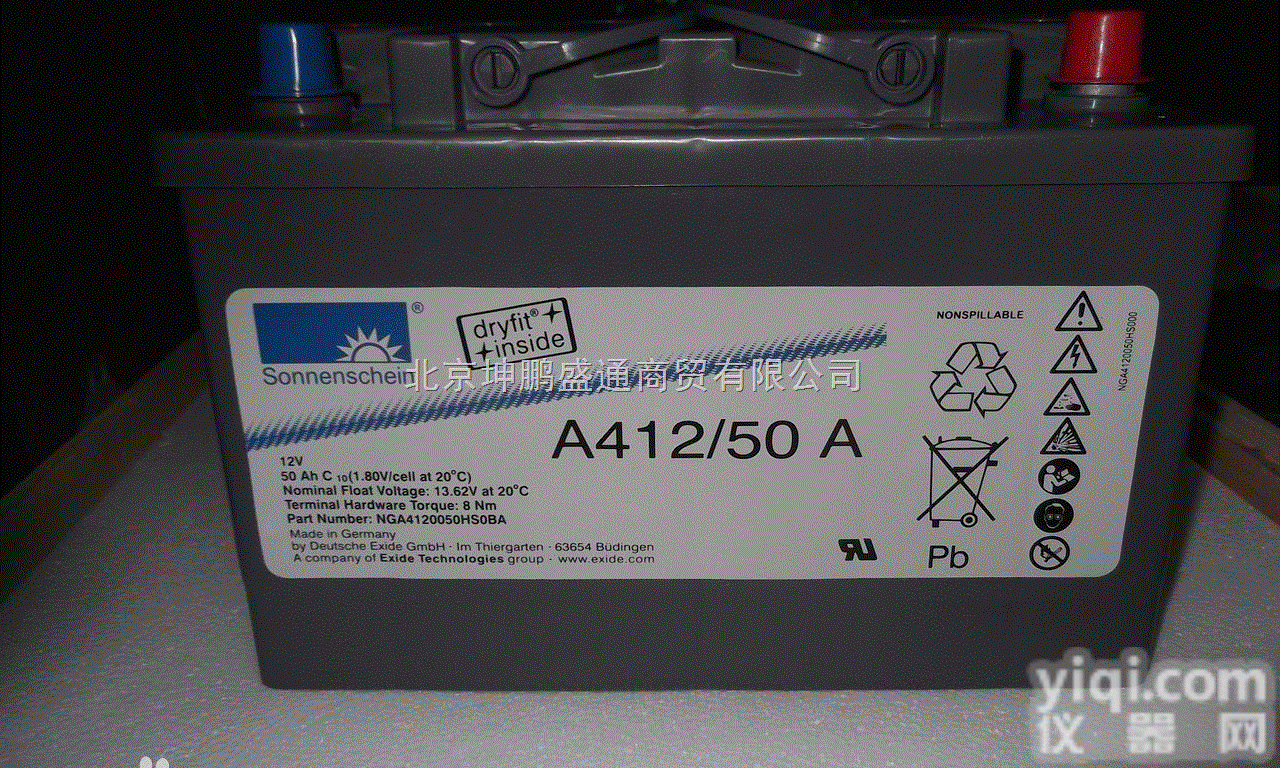 A412/50A德国阳光进口<em>胶体</em>UPS<em>蓄电池</em>