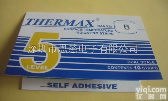 5格B型  <em>温度</em>标签 <em>英国</em>TMC<em>温度</em>变色纸 5格B型测温试纸 <em>THERMAX</em><em>温度</em>贴...