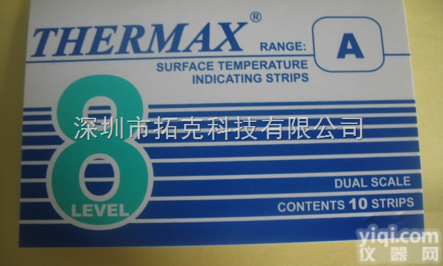 8格A型  THERMAX温度试纸 温度标签 8格A型<em>测温</em>纸 英国TMC<em>测温</em><em>变色</em>纸
