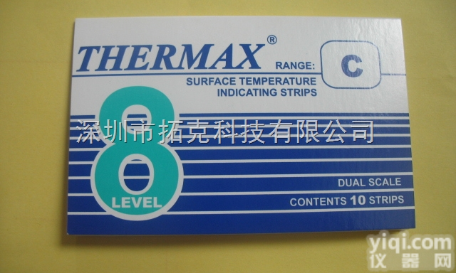8格C型  THERMAX温度试纸 <em>测温</em>纸 <em>测温</em><em>变色</em>纸8格C型<em>测温</em>纸 英国TMC感...