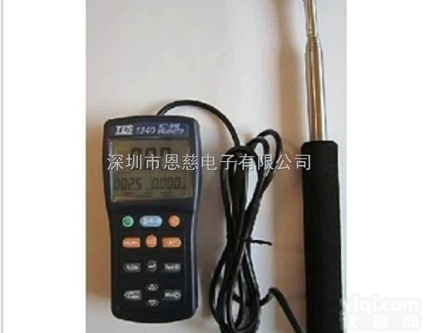 TES-<em>1340</em> 热线式风速计 台湾泰仕 TES<em>1340</em> <em>热敏</em>式<em>风速仪</em>...