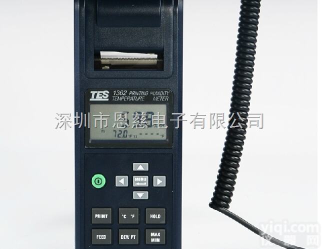 台湾泰仕TES-1362 <em>列表</em><em>温湿度计</em> <em>TES1362</em> 分体式<em>温湿度计</em>