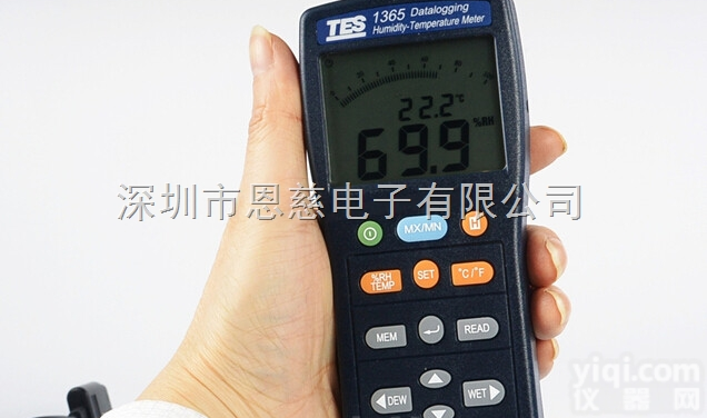 TES-<em>1365</em> <em>温湿度计</em> TES<em>1365</em> <em>记忆</em>式<em>温湿度计</em> 泰仕温湿度...
