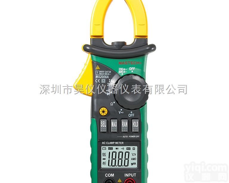 <em>MS2008A</em>  华仪mastech<em>钳形表</em><em>MS2008A</em>交流电流<em>钳形表</em><em>MS2008A</em>