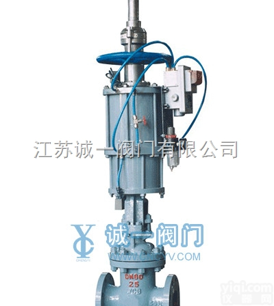 Z641  供应诚一优质Z641气动带<em>手动</em>楔式闸阀<em>品质保证</em>