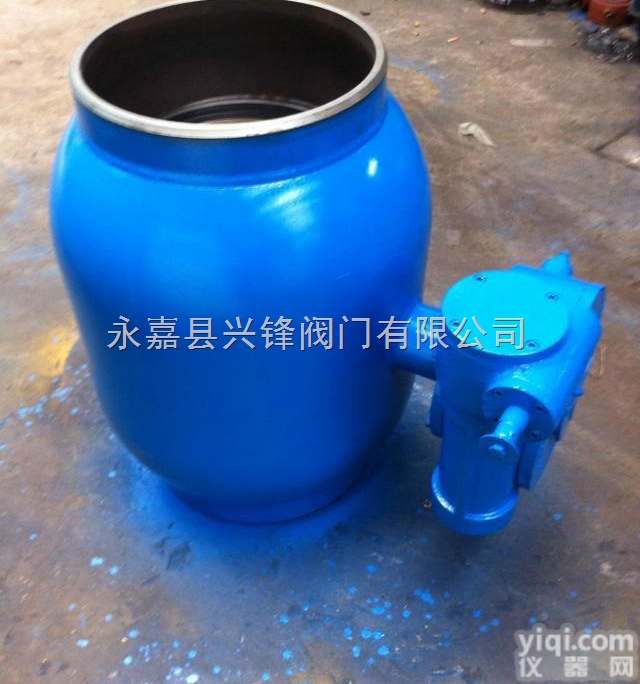 <em>Q361F</em>-16C-DN150  全通径<em>蜗轮</em>焊接<em>球阀</em>