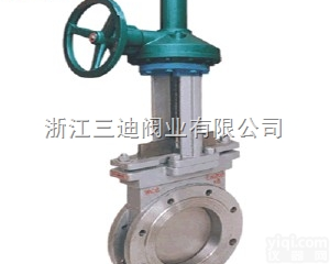 <em>PZ573</em>-CF3M  专业供应<em>伞齿轮</em>刀型<em>闸阀</em><em>PZ573</em>-CF3M