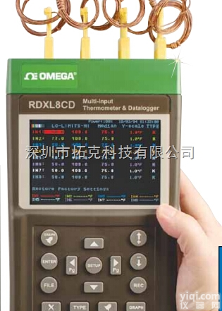 RDXL8  OMEGA美国RDXL8八通道<em>温度计</em> 便携式<em>温度计</em> <em>测温仪</em> 温度记录仪