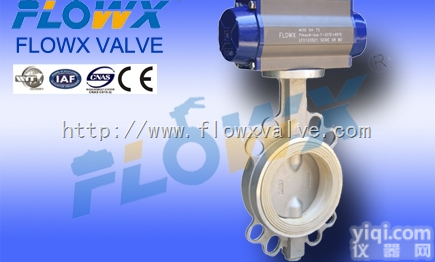 FPE1000-13E3  <em>气动</em>全<em>不锈钢</em>对夹<em>蝶阀</em>（PTFE<em>蝶阀</em>）