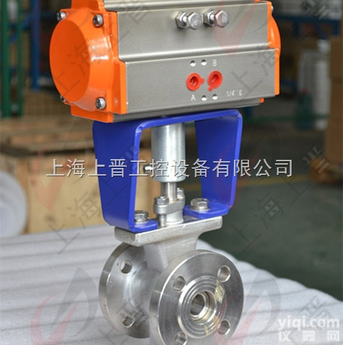 Q673H-16P  <em>气动</em>V型<em>调节阀</em>|V型球阀|<em>法兰</em>式<em>气动</em>球阀