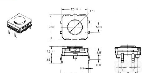 B3W-<em>4000</em>  <em>欧姆龙</em>（OMRON）轻触<em>开关</em>B3W-<em>4000</em>