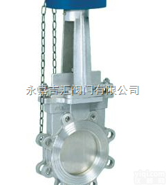 PZL73  链<em>轮式</em>不锈钢<em>刀型</em><em>闸阀</em>