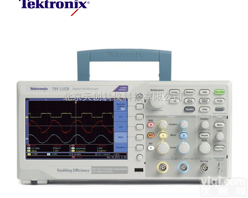 <em>泰克</em>TBS1102B数字存储<em>示波器</em>2<em>通道</em>100MHz<em>示波器</em>代理