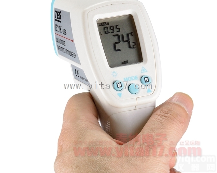 台湾泰仕TES-1327KUSB红外线<em>测温仪</em> 自动<em>量程</em>