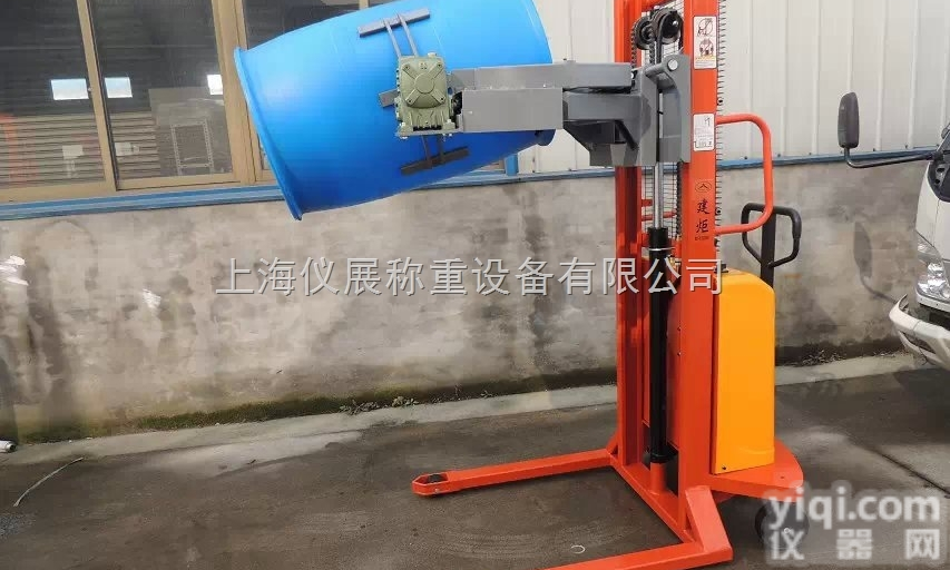 九江半电动倒料车秤厂家，半电动称<em>油桶</em>的<em>搬运车</em>秤报价