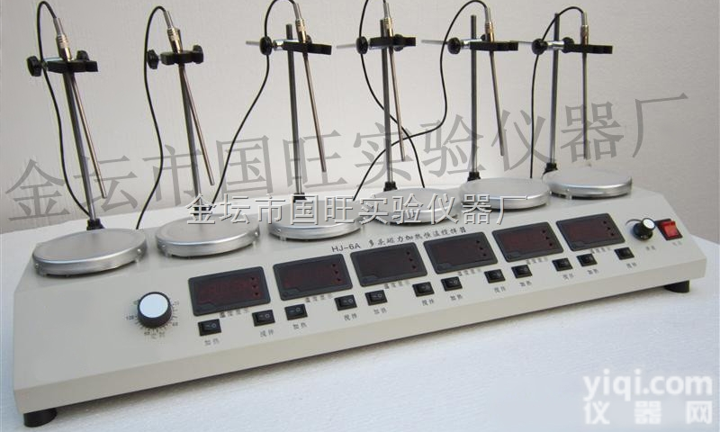 HJ-6A  <em>数显多头磁力加热搅拌器</em>/控温磁力加热搅拌器