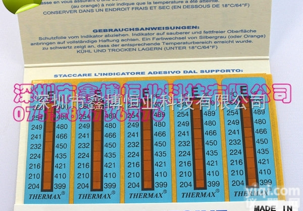 <em>英国</em>THERMAX测温片<em>特价</em>提供-<em>英国</em>THERMAX测温片