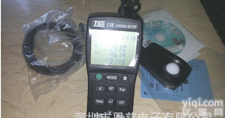 TES-136  TES-136<em>色温</em><em>照度计</em>TES136<em>色温</em><em>色度计</em>台湾泰仕 带USB接口带...