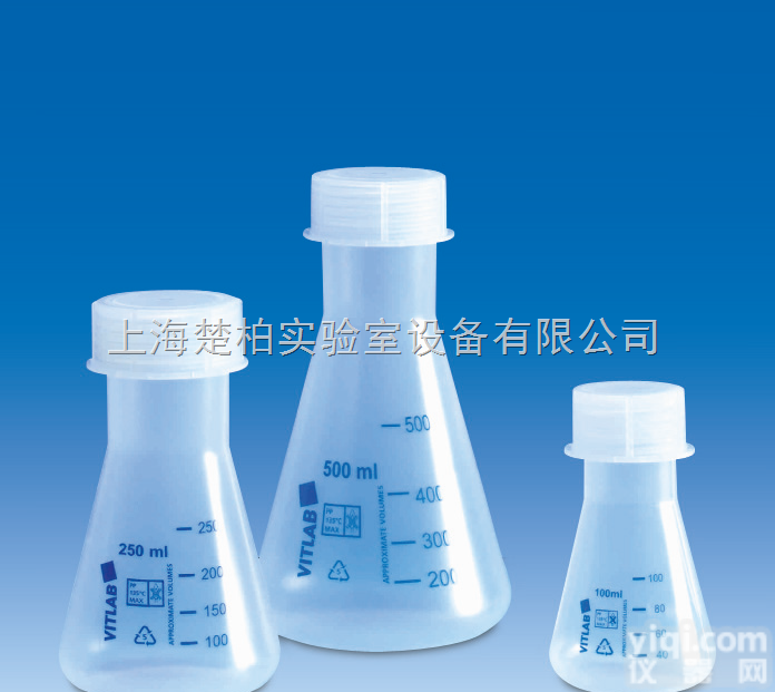 德国VITLAB®<em>锥形</em>瓶，PP，带PP<em>螺帽</em>
