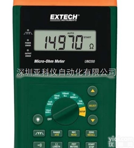 EXTECH <em>UM200</em>  美国进口EXTECH <em>UM200</em>高分辨率<em>微欧表</em>