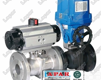 LPA11-  <em>法兰</em>球阀气动单作用常开开关型两片式带电磁阀<em>限位开关</em>