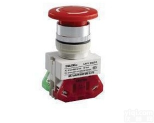 德力西<em>按钮</em>开关LAY7-11ZS <em>蘑菇</em>头 急停 自锁 <em>按钮</em>开关 红