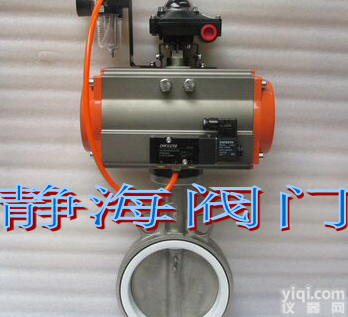 <em>D671X</em>-10P  <em>气动</em>四氟<em>密封</em>不锈钢对夹蝶阀D671F-10/16P