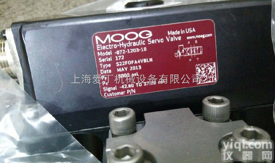 美国MOOG<em>伺服阀</em>072-1203-10大量现货/<em>穆格</em><em>伺服阀</em>湖北<em>总代理</em>