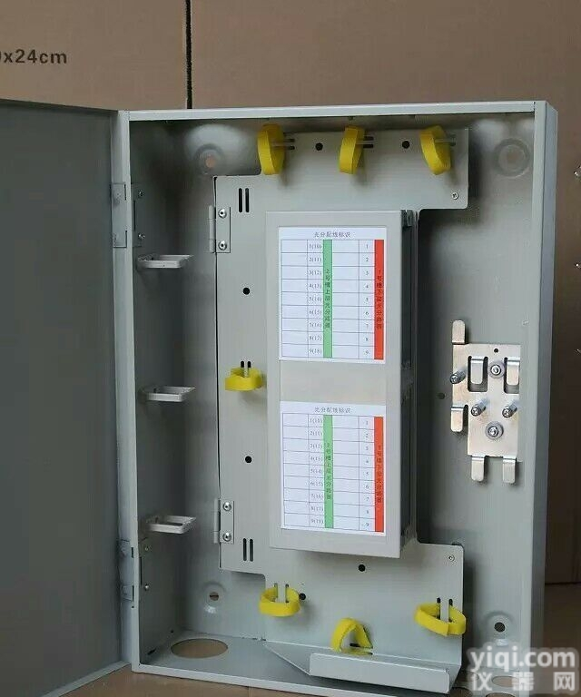 JR-<em>冷轧板</em>配<em>线箱</em>  1分16<em>冷轧板</em>光分路器箱 48芯满配SC光纤楼道分纤箱