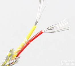 KX  超柔软K型热电偶线 黄色硅胶带<em>铜网</em><em>屏蔽</em>测温线美标感温线补偿导线