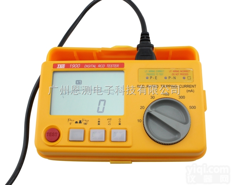 TES-1900A  台湾泰仕 数位漏电保护器测试仪
