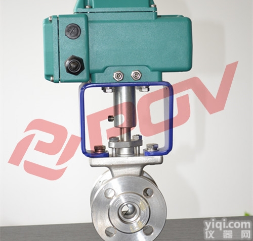 VQ977H-16P  不锈钢电动V型球阀开关型AC220V<em>经济型</em>上海<em>普雷沃</em>生产