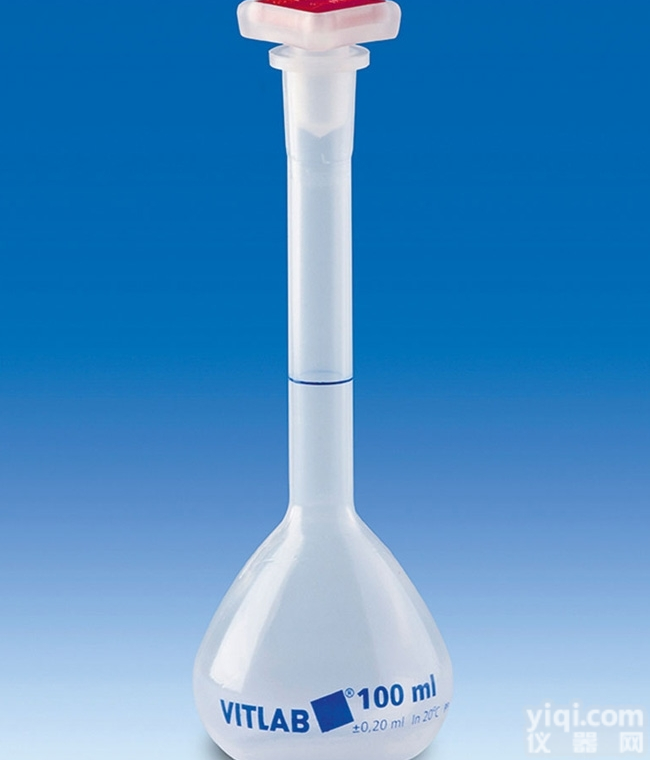 B级  <em>德国</em><em>VITLAB</em>进口塑料PP透明<em>容量瓶</em>带NS瓶塞