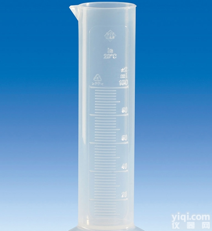 B级-矮型-凸起刻度  <em>VITLAB</em>进口透明PP<em>量筒</em><em>德国</em>进口透明塑料<em>量筒</em>