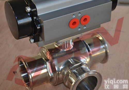 Q681F-16P  卫生级<em>气动</em>三片式<em>球阀</em>全包PTFE||<em>卡箍</em>连接<em>气动</em><em>球阀</em>