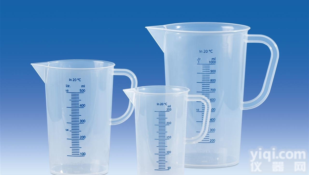 进口塑料带把刻度<em>烧杯</em>VITLAB<em>德国</em>进口PP刻度带把手<em>烧杯</em>
