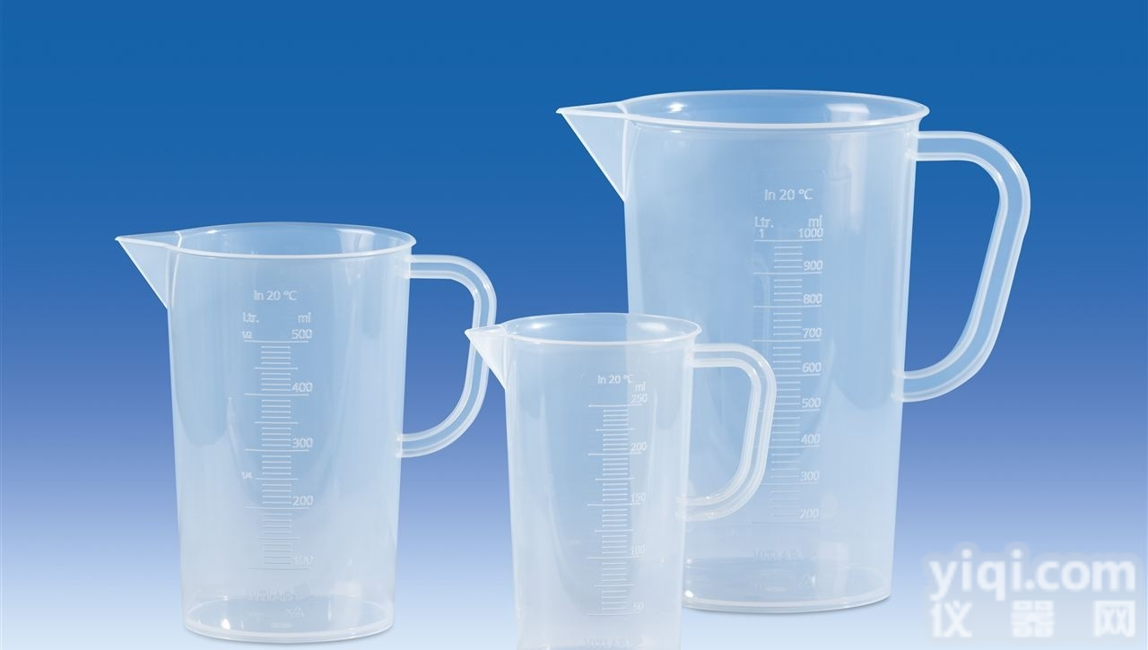 进口塑料带把刻度<em>烧杯</em>VITLAB<em>德国</em>进口PP凸起刻度<em>烧杯</em>