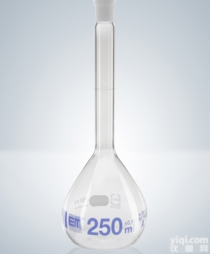 class A级  德国进口Hirschmann赫<em>施曼</em>透明玻璃<em>容量瓶</em>带NS聚乙烯瓶塞