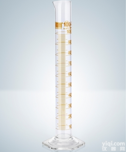 class A级  德国Hirschmann赫施曼进口棕色<em>刻度</em>透明玻璃<em>量筒</em>